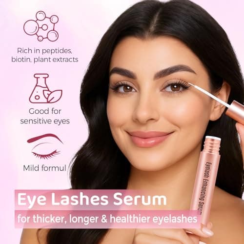 MythosFlow Lash Serum with Biotin, Peptides & Plant Extracts Nourishing Eyelash Growth Serum for Strengthens Roots, Reduces Lash Breakage, Fuller Look, for Sensitive Eyes, 5ml - Thumbnail 2
