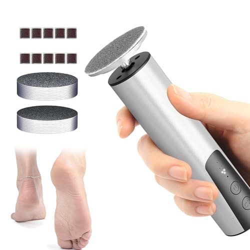 Rechargeable Electric Foot Callus Remover Pedicure Tools for Feet Electric Callus Remover for Feet,Electric Foot File,Heel Scraper for Cracked Heels,Calloused Feet Remover Tool (Silver) - Image 1