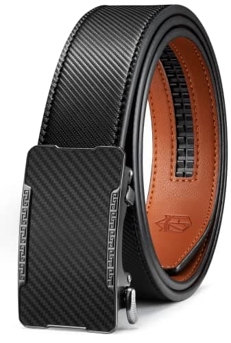 Zitahli Ratchet Belts for Men,Adjustable for Gift mens belt Leather For Dress and Casual,Hiding Tail-Trim to Fit,Men's Accessories 38"-44" - Image 1