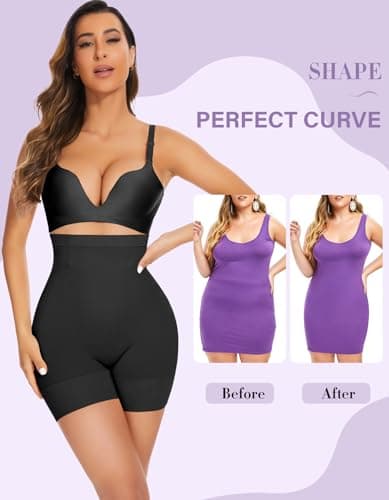 YADIFEN Tummy Control Shapewear Shorts Women Thigh Slimmer High Waisted Shapewear Women Girdles Shorts Shapewear Under Dress - Thumbnail 4