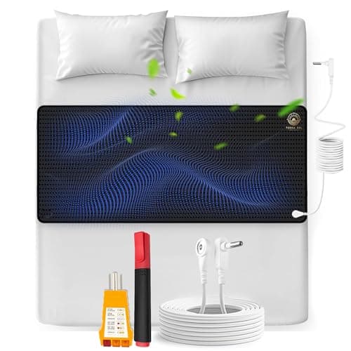 Terra Sol Best Grounding Mat for Bed - Premium 27x60in Earthing Mat for Queen, King & Twin Size - Grounding Pad for Sleeping with 15ft Cord & Safety Testers - Image 1