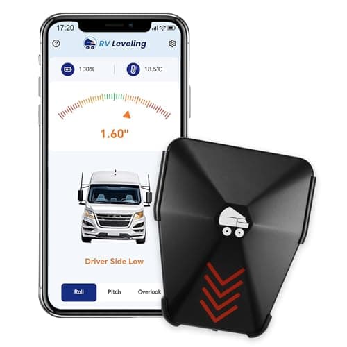 HUNKING Wireless RV Leveling System, Campers Bluetooth RV Leveler, RV Level Accessories Must Haves, Easier to Level RV Travel Trailers with Phone App - Image 1
