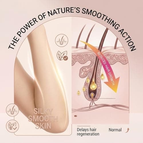 FONSKIN Natural Hair Removal Oil to Slow Body Hair Regrowth for Women & Men | Soothes Skin, Moisturizes & Minimize Pores | Plant-Based, All Skin Types, 2 Fl Oz / 60ml - Thumbnail 6