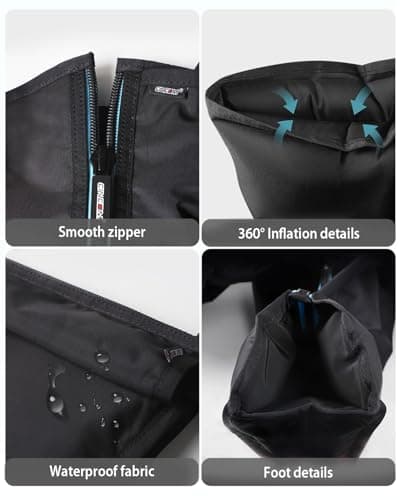 CINCOM Leg Massager for Circulation and Pain Relief, Air Compression Massager for Foot and Leg Helpful for Lymphedema Edema Restless and Relaxation Birthday Gift for Women Men - Thumbnail 6