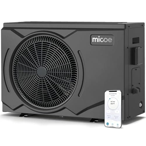 MICOE 75,000 BTU Smart Swimming Pool Heat Pump, Electric Pool Heater for 21,000 Gallons Above Ground & Inground Pools, App-Controlled Heating & Cooling, 220–240V - Image 1