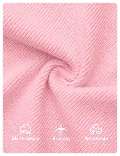 ZESICA Women's Off Shoulder Bodycon Maxi Dress 2026 Summer Ribbed Knit Cocktail Party Formal Sweater Dresses Pink X-Large - Thumbnail 6