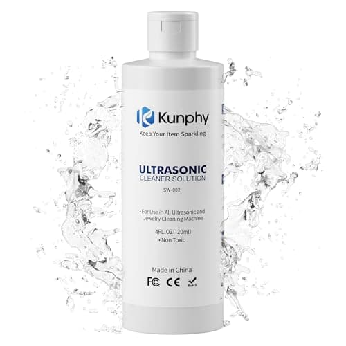 kunphy Jewelry Cleaner Solution -Ultrasonic Cleaner Solution for Gold, Silver, Platinum Diamonds and Non-Porous Precious & Semi-Precious Jewelry 4 oz(120ml) - Image 1