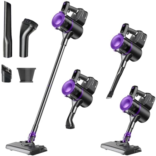 AbuDodo Cordless Vacuum Cleaner, Powerful Vacuum Cleaners for Home with Mopping Combo, Water Tank, Stick Vacuum Cordless Rechargeable, Lightweight Vacuum for Hard Floors Carpet Pet Hair, Purple - Image 1