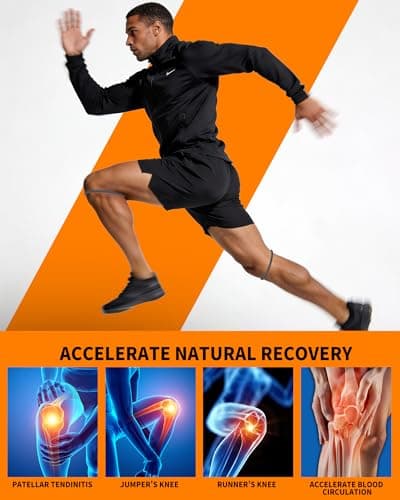 ZYHBLZX 2PCS Patella Band for Knee Pain Relief, Silicone Patellar Tendon Support Strap Brace for Basketball, Running, Jumpers Knee, Tennis, Tendonitis, Soccer and Hiking, Men and Women (Grey) - Thumbnail 6