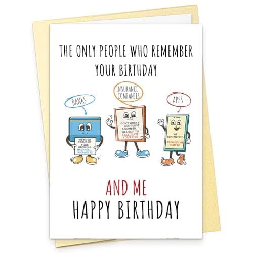 Sarcastic Birthday Card for Best Friends – – The Only People Who Remember Your Birthday, Happy Birthday Card for Low-Key People, Brother, Husband, Wife, Boyfriend, Girlfriend, Close Friend Gift - Image 1