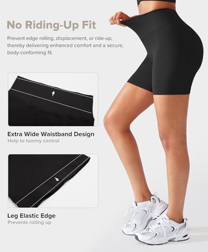 BRXL Seamless Scrunch Butt Lifting Shorts for Women V Back 5" High Waist Workout Gym Yoga BrxlGrit Impact Shorts Compression Black - Thumbnail 3