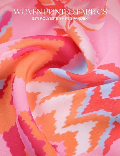 GRACE KARIN Womens Summer Floral Maxi Dresses 2026 Short Sleeve V Neck Dress Casual Flowy Beach Vacation Sundress with Pockets Pink Floral L - Thumbnail 5