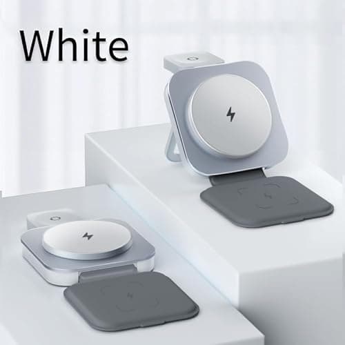 3 in 1 Upgraded Wireless Charger Charging Station: Foldable Charger Stand Multiple Devices for Apple - iPhone 16/15/14/13/12- Watch/Ultra & Airpods 4 3 2 Pro (White) - Thumbnail 4