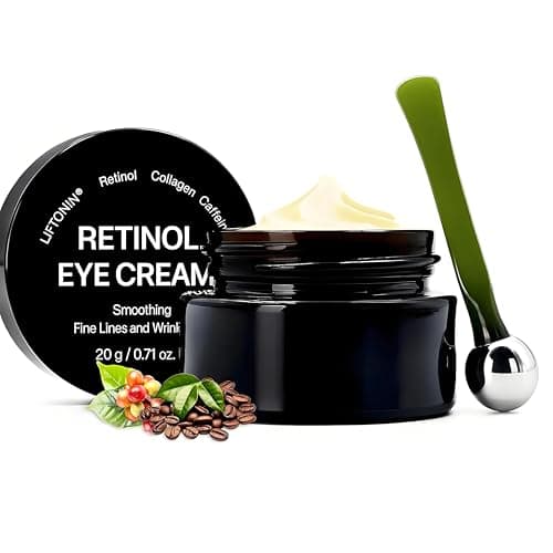 MythosFlow Eye Cream Retinol Under Eye Cream for Puffiness and Bags Under Eyes Dark Circles Firming Cream Tightening Lifting Sagging Skin with LIFTONIN Caffeine Collagen Peptides Vitamin E - 0.71 oz - Image 1