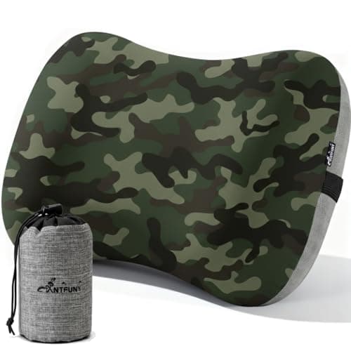 Inflatable Neck Pillow for Camping Backpacking Beach Small Ultralight Portable Hiking Gear Sleeping Bag Pad Fan Foldable Table Stove String Light Toilet Shower Cookware Flashlight Couch Accessories - Image 1