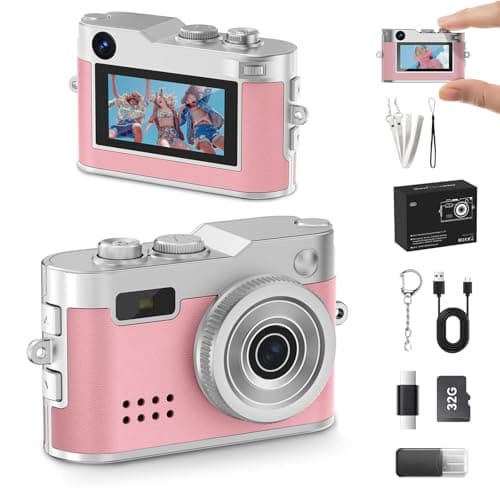 Keychain Camera, 1080P Y2K Vibe Camera, 32GB SD Card, 80 Min Record, Pocket-Sized Birthday Gift for Best Friends, Travel & Campus Life - Image 1