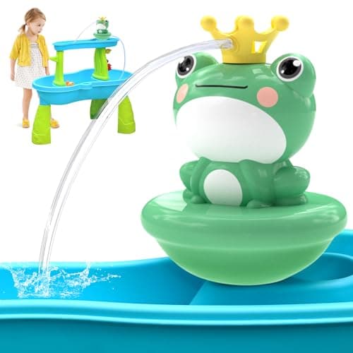 weirtoya Water Table Pump for Toddlers, Unicorn Toys Battery Powered Pump for Water Table Cordless Work Splash Toys Kids Toddler Summer Outddor Toys