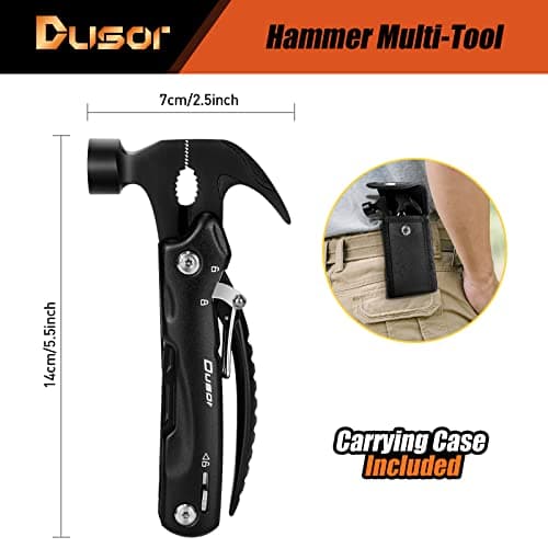 Gifts for Men 12 in 1 Hammer Multitool, Father' s Day Gifts from Daughter, Hunting Anniversary Birthday Gifts for Men Who Wants Nothing, Camping Essentials Survival Gear, Cool Gadgets for Husband - Thumbnail 3