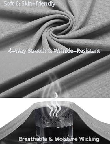 PINSPARK 5 Pack Gym Workout Shirts Men Moisture Wicking T Shirts for Man Plain Summer Mesh T-Shirt Crew Neck Tees Shirt - Thumbnail 6