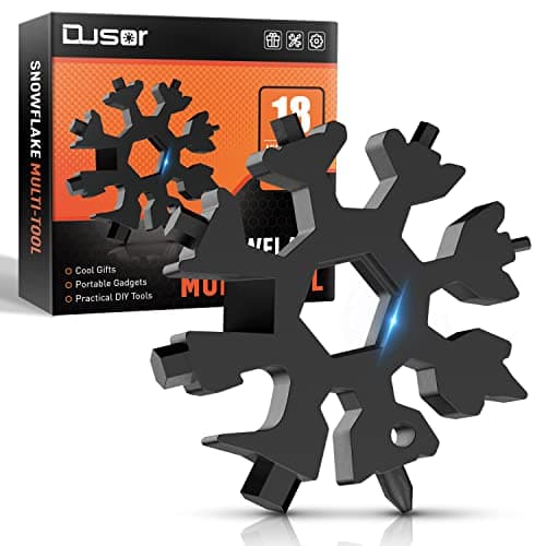 Dusor Gifts for Men Him Dad Husband, 18-in-1 Snowflake Multitool, Stocking Stuffers for Adults, Mens Gifts for Christmas, Gift for Dad Who Want Nothing, White Elephant Gift for Adults, Tools for Men - Image 1