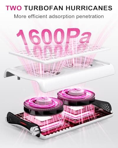 HACITECH Nail Dust Collector | 1600PA Strong Suction, 10-Level Adjustable Speed, 30 Filter Paper Included | Salon & Home Dust Collector Nail Tech - Thumbnail 2