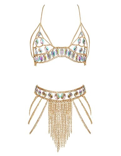 Connie Cloris Women's Sexy Suit Body Chain (E-Gold Colour) - Image 1