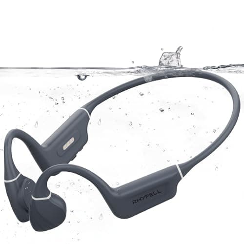 Rhyfell Swimming Headphones, IP68 Waterproof Bone Conduction Headphones, Built-in 32GB MP3 Player, Bluetooth 5.4 Open-Ear Sports Headphones for Swimming, Running, Hiking, Walking - Image 1