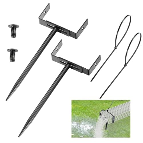 WYSIWYKA Black Rainwater Downspout Bracket with Strap, Adjustable Heavy-Duty Galvanized Iron Downspout Bracket, Rust-Proof Anchor for Pipe Support, for Lawn,Yard & Industrial Use(2 Pcs, A Sytle-20cm) - Image 1