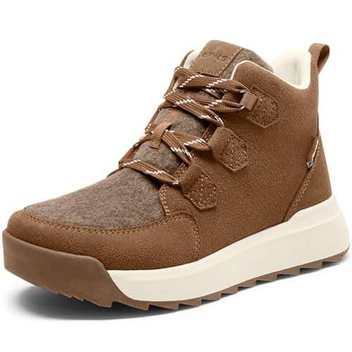 AIRHAS Women's Winter Warm Snow Boots for Women Comfortable Water-Resistant Womens Ankle Boots Fashion Booties(taffy,8.0) - Image 1