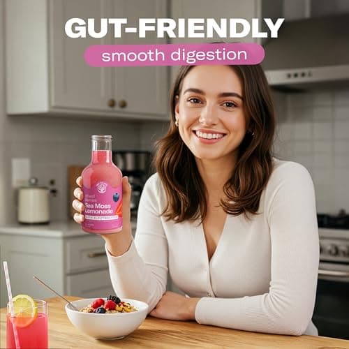 True Sea Moss Mixed Berry Lemonade – Single Flavor Pack with Classic & Electrolyte Formula Variation – Hydration Drink – 4 × 12 fl oz Bottles – Made in USA - Thumbnail 6
