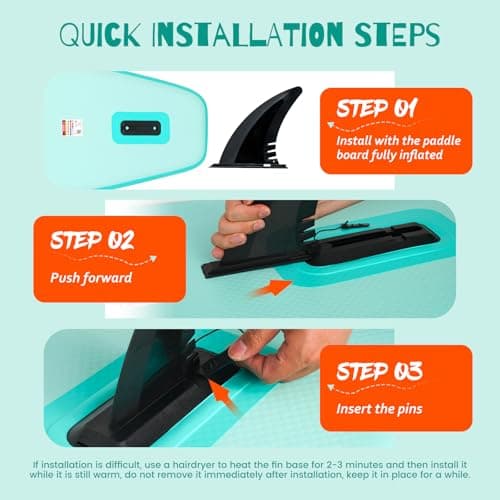 FunWater SUP Inflatable Stand Up Paddle Board Ultra-Light Inflatable Paddleboard with Accessories, Fin, Adjustable Paddle, Pump, Backpack, Leash - Thumbnail 5