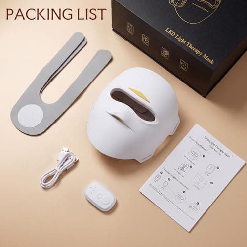 Red Light Therapy Mask for Face, 4D LED Light Therapy Mask, 4 ModesWireless LED Face Mask Light Therapy with Red Blue Light, Light Therapy Mask for Home & Travel, Skincare Gifts for Women Mom Wife - Thumbnail 5