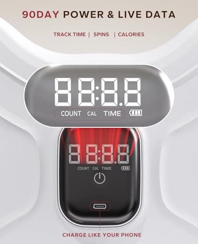 HAPBEAR Waist Twister Machine with LCD Display, 330LBS Capacity - Noiseless Ab Workout Board for Core Exercise & Slim Waist - Anti-Slip Home Gym Fitness Equipment - Thumbnail 2