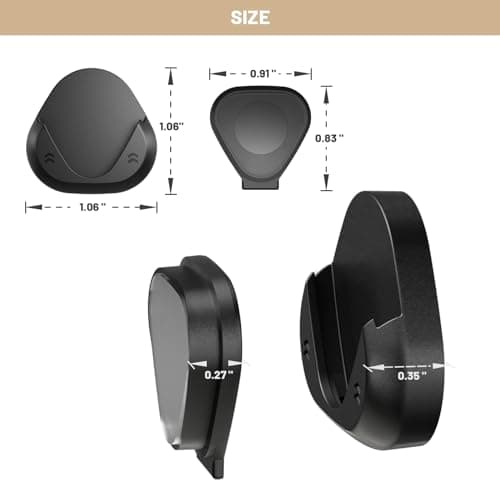 JUMEIHUI Magnetic Remote Control Holder Wall Mount, [Upgraded with Adhesion Promoter] TV Remote Holder Organizer for Bed Headboard & Nightstand, No Drill Sticky Remote Caddy for Roku (Black, 6 Pack) - Thumbnail 5