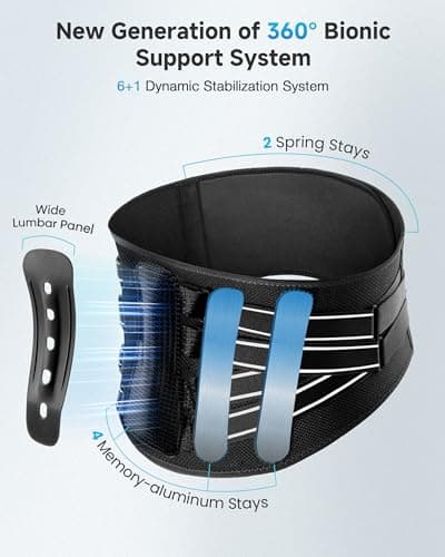 KineApex Back Brace for Lower Back Pain,Lumbar Support Belt for Men & Women - Thumbnail 4