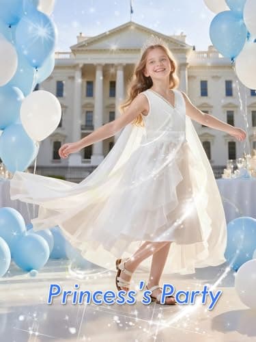 EARJIA Greek Toga Costume for Kids White Roman Princess Dress for Girls Halloween Birthday Carnival Outfit - Thumbnail 5