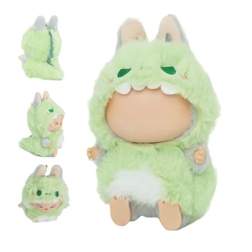 HiOKOU Clothes for labubu 17cm Accessories Suit Cute Clothes for Doll Dress up Animal Style Outfits (NO Doll)(Dinosaur) - Image 1