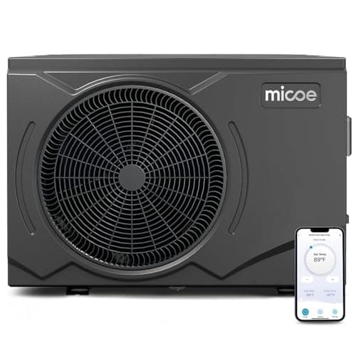 MICOE 58,000 BTU Smart Swimming Pool Heat Pump, Electric Pool Heater for 18,000 Gallons Above Ground & Inground Pools, App-Controlled Heating & Cooling, 220–240V - Image 1