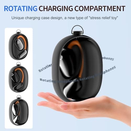 MIGOUFIT True Open Ear Earbuds Wireless Headphones with Enhanced Sound,Secure Fit, Lightweight Design, IPX4 Waterproof, DNC Mics, Bluetooth 5.4, Punchy Bass, Ideal Earphone for Running, Gym, Workouts - Thumbnail 6