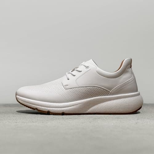 Bruno Marc Men's Casual Dress Sneakers Shoes, All-Day Comfort Cushioning Walking Breathable Lightweight Oxfords MaxFlex ActiveMetro,Size 9,White,BMUMOX2421 - Thumbnail 3