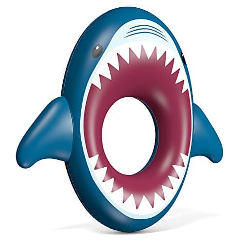 Jasonwell Inflatable Shark Pool Float Shark Floaties Water Fun Summer Beach Swimming Pool Tube Inflatables Ride on Pool Party Raft Lounge Toys for Kids & Adults - Thumbnail 2