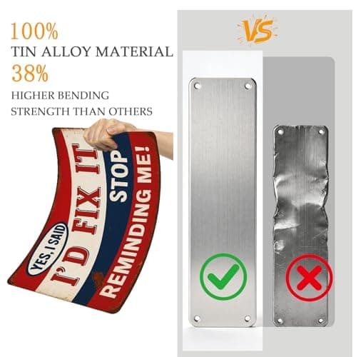 Vintage Man Cave Sign Funny Garage Signs For Men Metal Tin Signs Notice Garage Decor If My Doesn'T Like You Sign Shop Signs For Workshop “Yes I Said I’d Fix It, Stop Reminding Me” Sign 8 X 12 Inch garage signs for men car wall art - Thumbnail 6