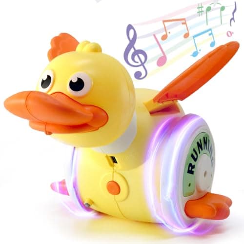 Sizobi Duck Toys for Toddlers 1-3, Tummy Time Crawling Toys for Babies 6-12 12-18 Months, Light Up Musical Dancing Walking Duck Learning Toys for Infants Newborn 0-3-6 Months Boys&Girls - Image 1