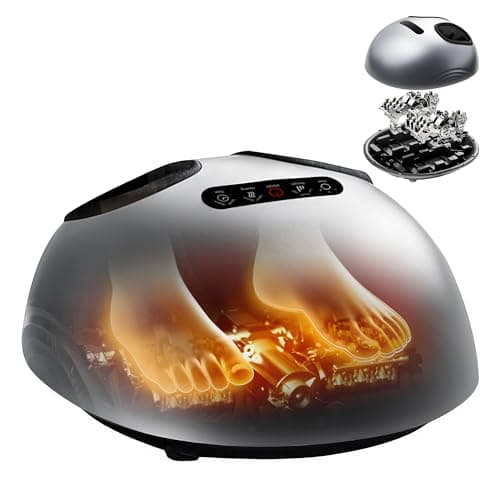 QXC Foot Massager with Heat & Compression, Patented Scissor-Hand Shiatsu Core for Deep Kneading, 131°F Constant Heat, 3 Modes, Adjustable Intensity, Fits Up to Men’s 12 - Image 1