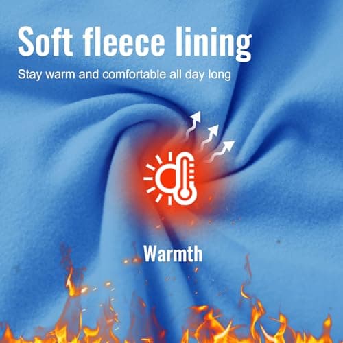 M MAELREG Fleece Lined Joggers Men with Pockets Athletic Workout Golf Pants Winter Casual Trousers Mens Sweatpants Sky Blue - Thumbnail 4