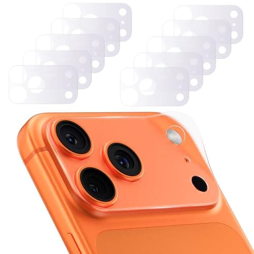 YWXTW 10 Pack Camera Lens Sticker for iPhone 17 Pro Max, [1:1 [Anti Fingerprint] Matte Camera Protective Film, Camera Skin Plateau Protector, Case Friendly - Image 1