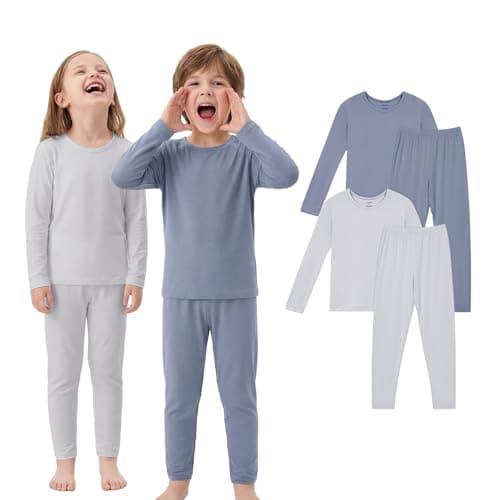 PurComfy SuperSoft Long Sleeve Toddler Pajamas, Premium Bamboo Viscose for Breathable Comfort, Boys & Girls Bamboo PJs, Toddler Long Sleeve Pajama Set, 2T - Image 1