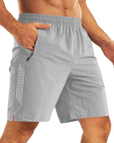 CANGHPGIN 2 Pack Mens Workout Athletic Shorts 7 Inch Quick Dry Gym Short with Pockets, Tennis Sport Running Shorts for Men - Thumbnail 4