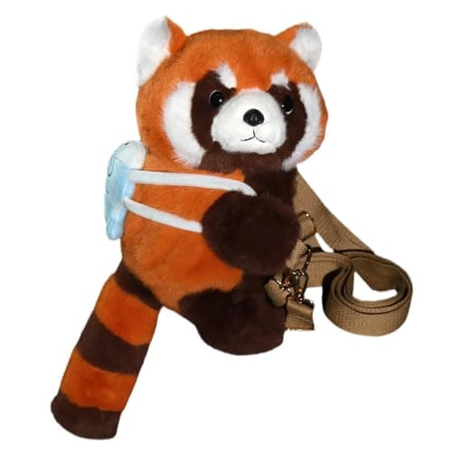 buyborgood Stuffed Animal Backpack Crossbody Bag Realistic Plush Shoulder Bag - Image 1