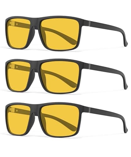 OUKEMAX Night-Driving-Glasses for Men: Night Vision Glasses, Anti Glare Nighttime Glasses Oncoming Reflections - Image 1